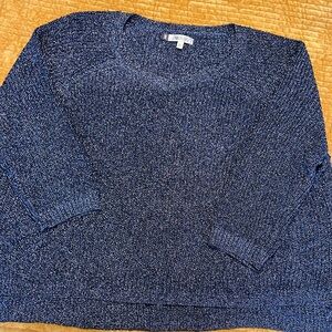 Women’s navy & silver sweater, oversized xl Jennifer Lopez
